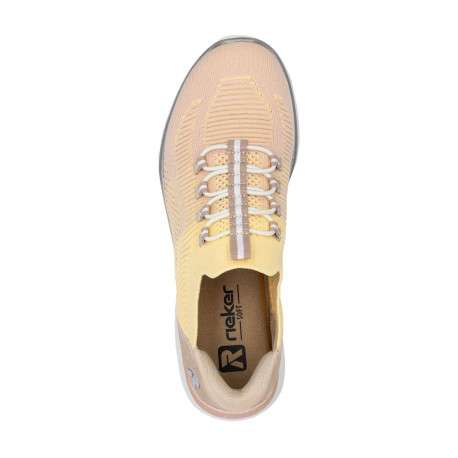 Baskets running jaune à talon plat avec une fermeture slip-on - Image 4