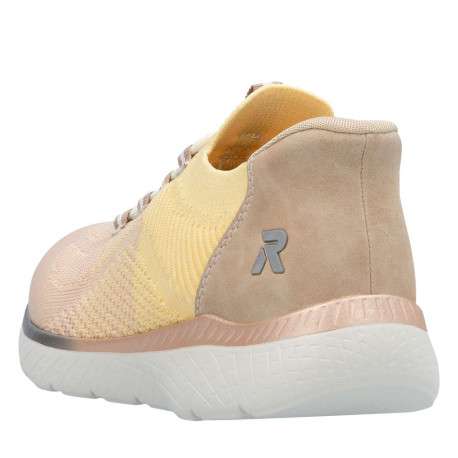 Baskets running jaune à talon plat avec une fermeture slip-on - Image 9