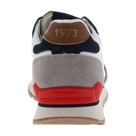 Baskets running en cuir blanches avec un talon plat et des lacets - Image 6