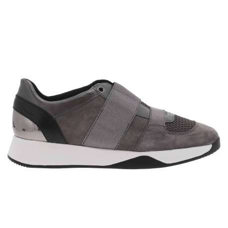 Baskets basses femme SUZZIE cuir gris
