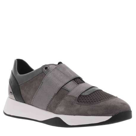 Baskets basses femme SUZZIE cuir gris - Image 2