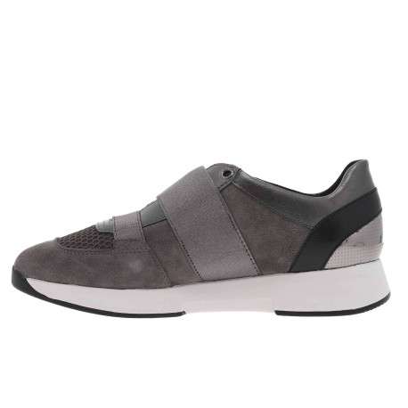 Baskets basses femme SUZZIE cuir gris - Image 4