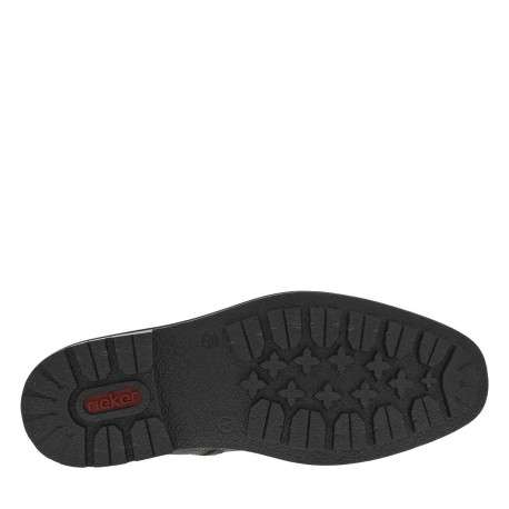 Bottines en cuir grises à talon décroché bas avec des lacets et 2 zips latéraux - Image 5