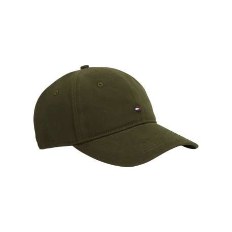 Casquette en coton biologique kaki pourvue d'une fermeture strapback