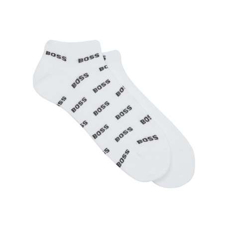 Lot de 2 paires de chaussettes basses blanches en maille épaisse