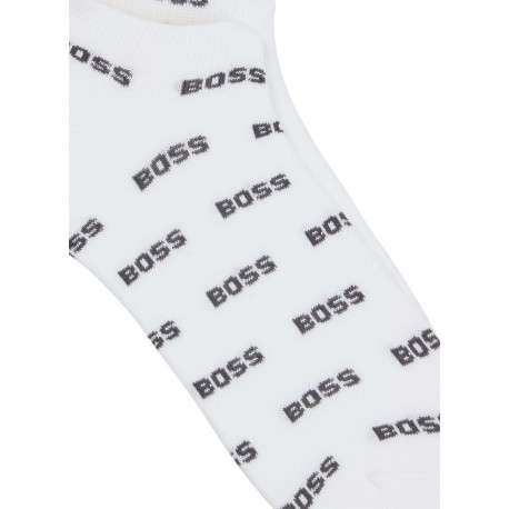 Lot de 2 paires de chaussettes basses blanches en maille épaisse - Image 2