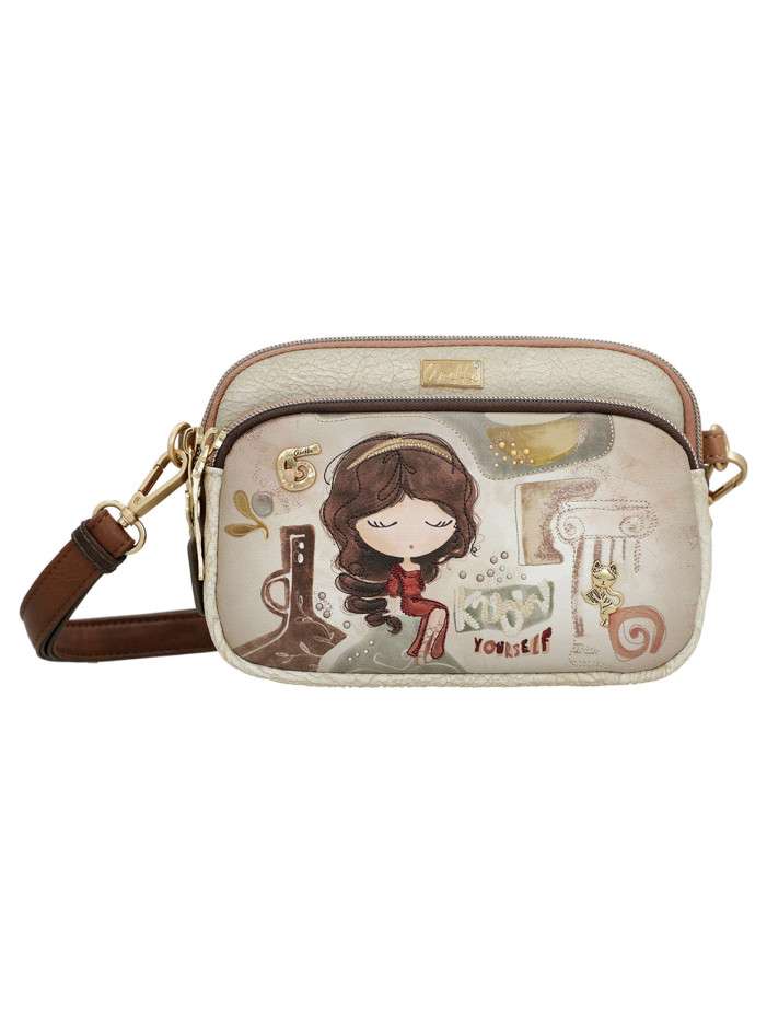Mini sac beige avec des...