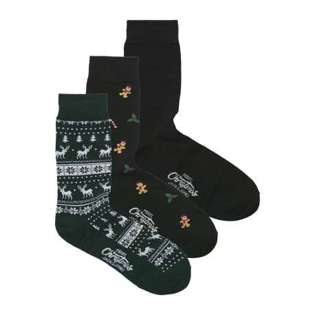 Lot de 3 paires de chaussettes hautes multicolores avec une coupe haute à motifs