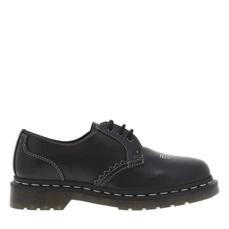 Derbies 1461 Gothic Americana en cuir noires à talon plat et à lacets plats - Image 2