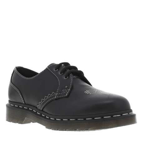 Derbies 1461 Gothic Americana en cuir noires à talon plat et à lacets plats - Image 3