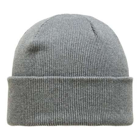 Bonnet gris avec revers en coton biologique - Image 2