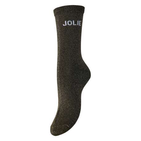 Chaussettes hautes vertes à imprimé pourvues de fils lurex