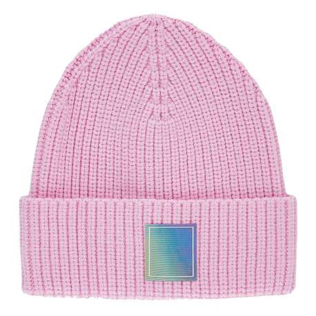 Bonnet à revers rose