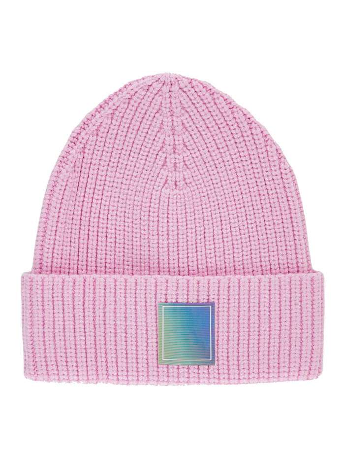 Bonnet à revers rose
