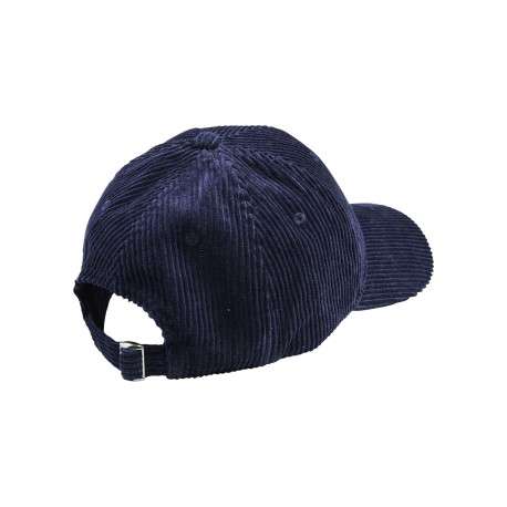 Casquette en coton bleu marine unie avec un coeur brodé en fils lurex - Image 2