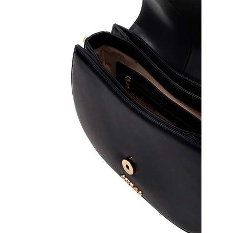 Sac noir en maille lisse pourvu d'une anse et d'une bandoulière amovibles - Image 3