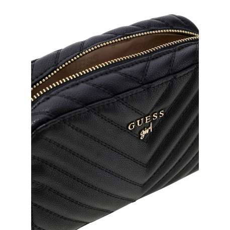 Sac à bandoulière noir matelassé pourvu d'une fermeture zippé - Image 5