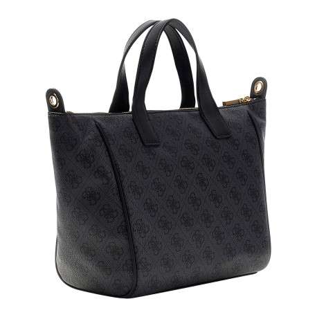 Sac à main anthracite pourvu d'une bandoulière plate amovible et réglable - Image 2