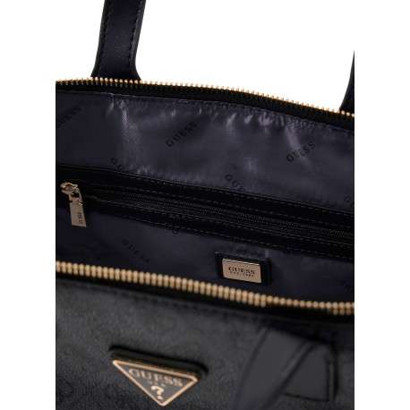 Sac à main anthracite pourvu d'une bandoulière plate amovible et réglable - Image 3