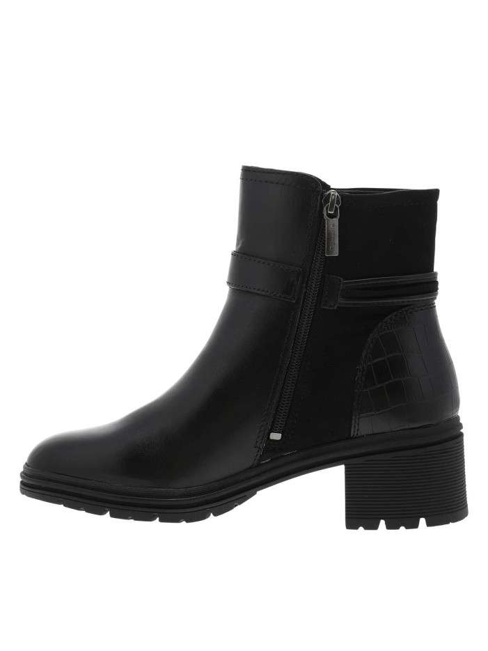 Boots en cuir noires à...