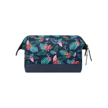 Trousse de toilette Rue Du Thabor bleu marine avec imprimé floral multicolore - Image 2