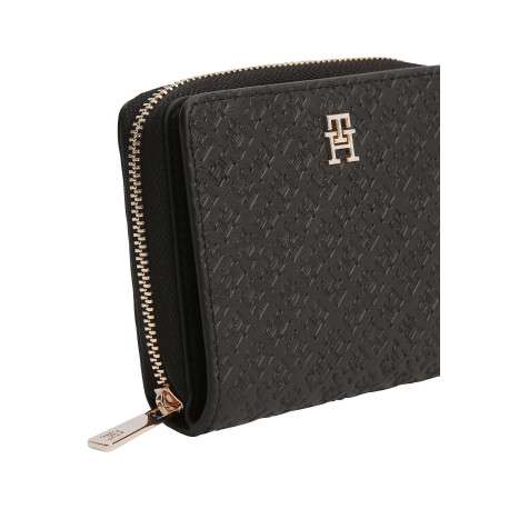 Portefeuille noir pourvu d'une fermeture zippée et du logo de la marque - Image 4