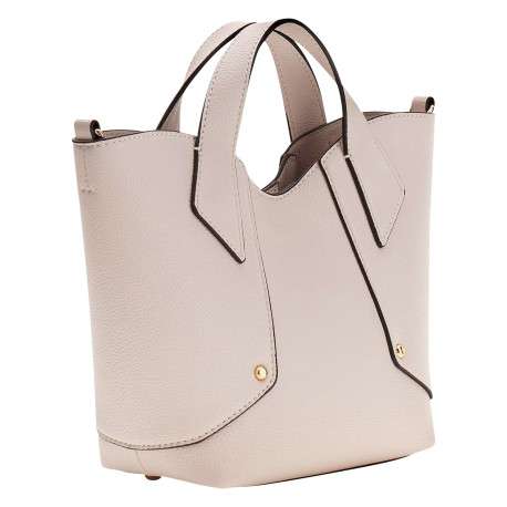 Mini sac à main écru pourvu d'une petite pochette amovible intégrée - Image 2
