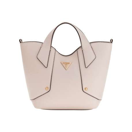 Mini sac à main écru pourvu d'une petite pochette amovible intégrée - Image 5