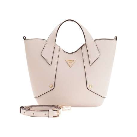 Mini sac à main écru pourvu d'une petite pochette amovible intégrée - Image 6