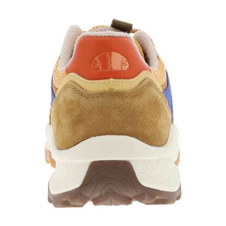 Baskets running orange et bleues avec un talon plat et des lacets ronds - Image 6