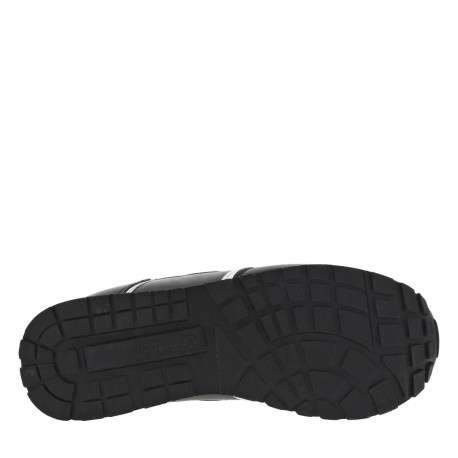 Baskets running noires avec bandes argentées à talon compensé bas - Image 5