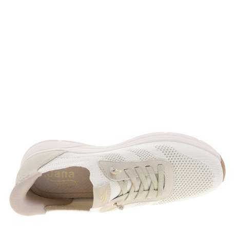 Baskets running beiges à talon plat avec une fermeture slip-on - Image 4