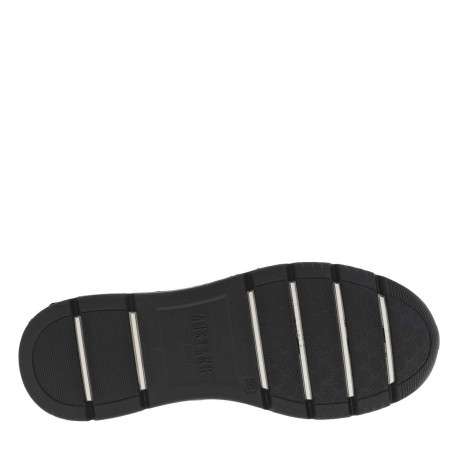 Baskets noires à talon plateau avec des lacets et un zip latéral - Image 5