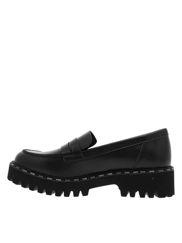 Mocassins noirs à talon...