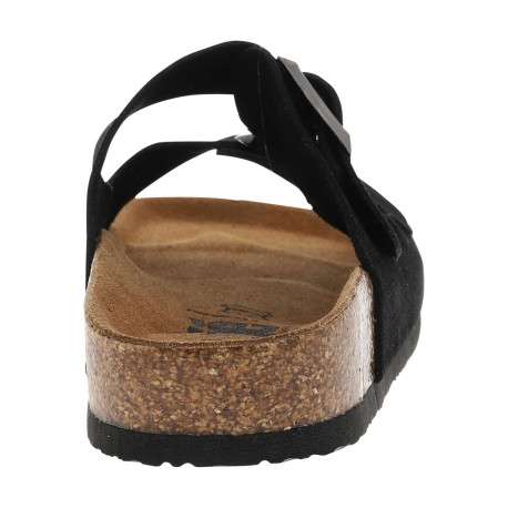Mules Muriel en cuir noires à talon plat et à boucle à ardillon - Image 6