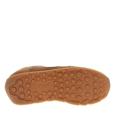 Baskets en cuir camel à bout arrondi avec un logo brodé sur le côté - Image 5