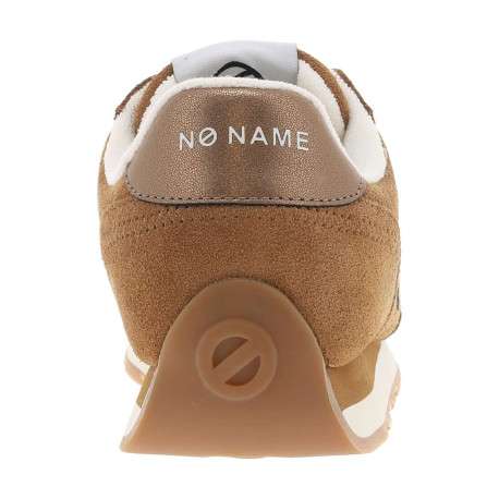 Baskets en cuir camel à bout arrondi avec un logo brodé sur le côté - Image 6