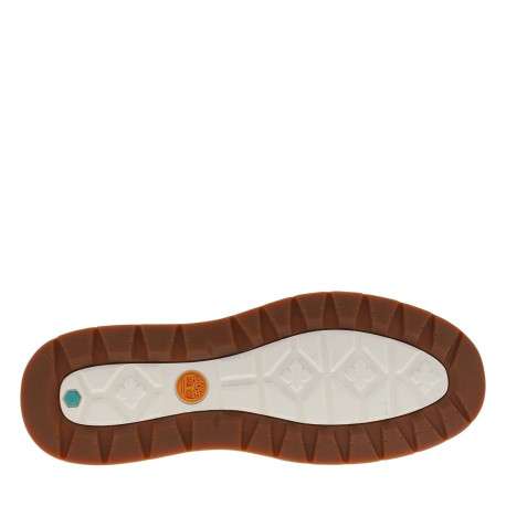 Tennis beiges en cuir avec un talon plat et des lacets ronds tressés - Image 5