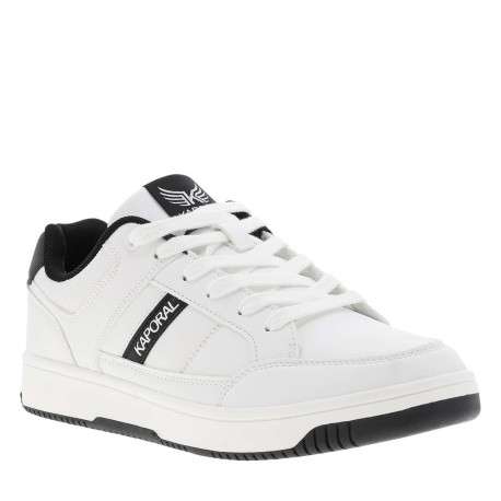 Baskets blanches à talon plat pourvues du logo de la marque - Image 3