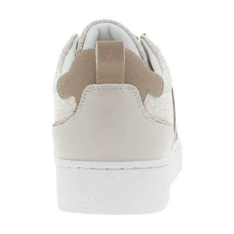 Tennis taupe et beige avec un effet craquelé et semelle plate - Image 6