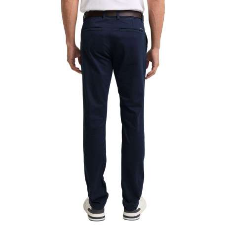 Pantalon Chino Soft en coton marine avec fermeture à glissière - Image 3