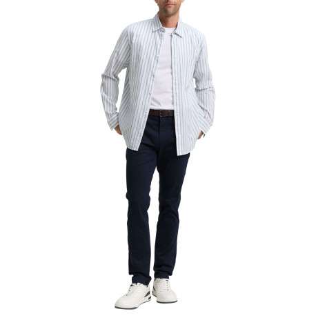 Pantalon Chino Soft en coton marine avec fermeture à glissière - Image 5