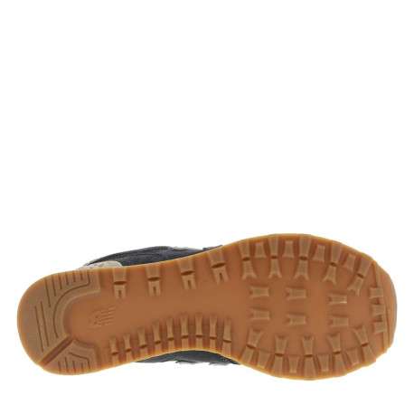 Baskets basses running 574 en cuir nubuck léopard avec des lacets plats - Image 5
