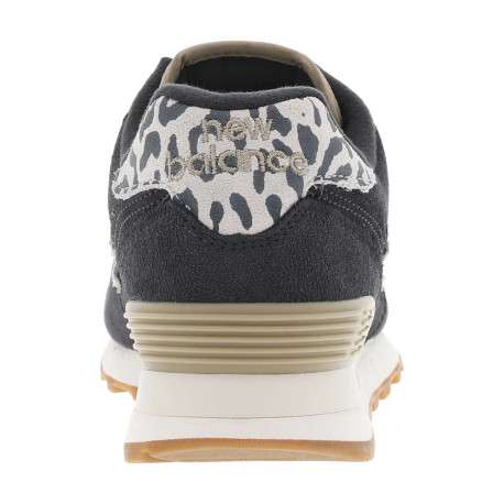 Baskets basses running 574 en cuir nubuck léopard avec des lacets plats - Image 6