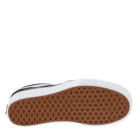 Baskets skate en cuir noires et blanches avec une semelle à plateau - Image 5