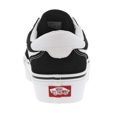 Baskets skate en cuir noires et blanches avec une semelle à plateau - Image 6