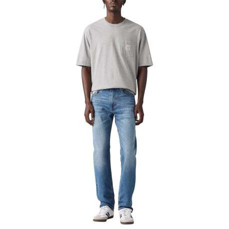 Jean 502® Taper bleu jean en coton à coupe droite et patch de la marque
