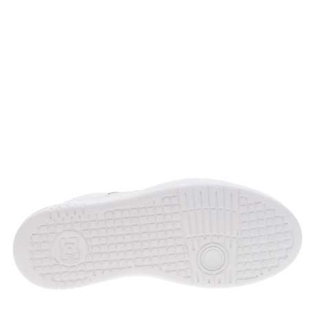 Baskets skate blanc à semelle à talon plateau avec des lacets plats - Image 5