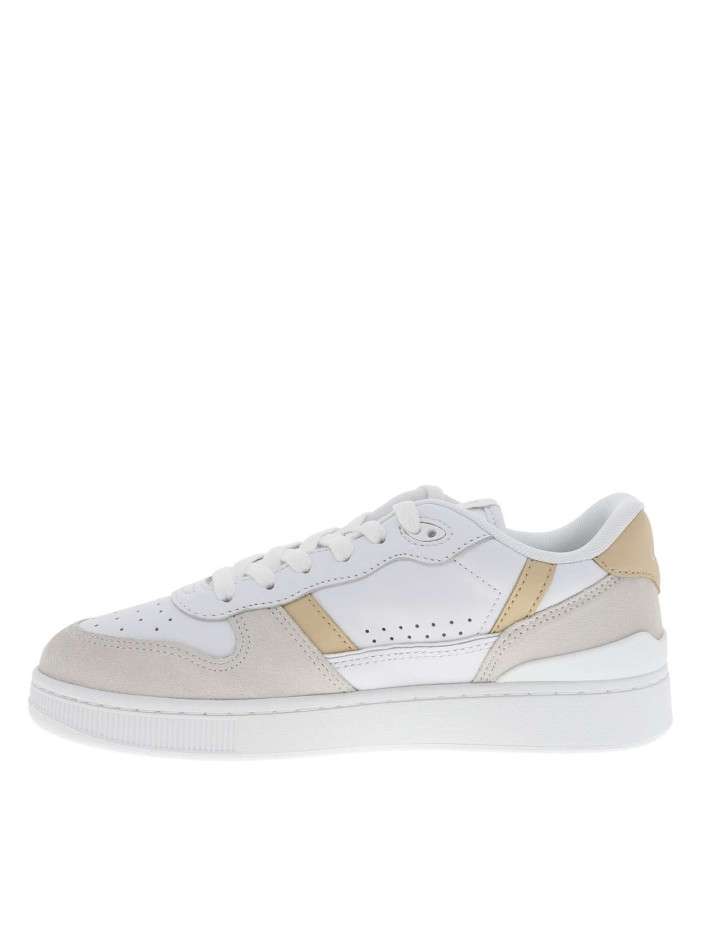 Tennis blanches en cuir à...