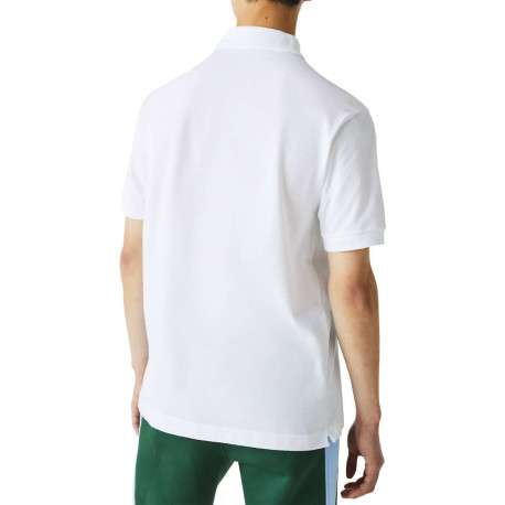 Polo L1212 en coton blanc uni coupe droite avec un col boutonné - Image 10